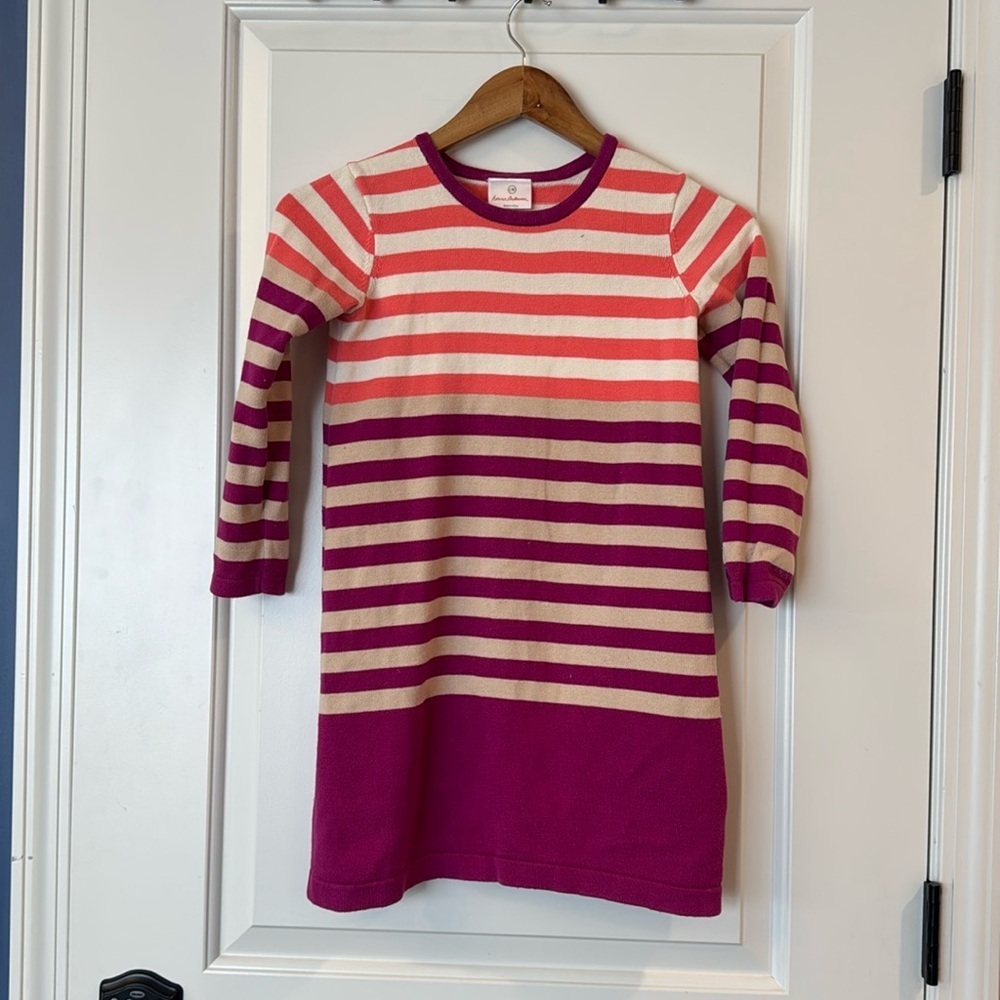 Hanna Andersson Striped Pink and Purple Dress